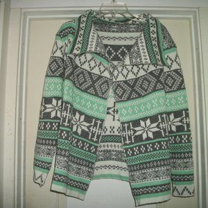 COTTAGECORE WINTERY FOLKLORE THROW SWEATER X LG
